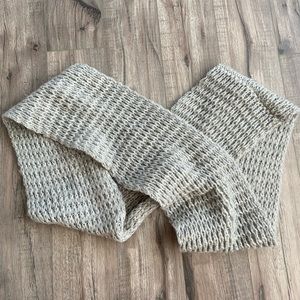 Grey knit infinity scarf